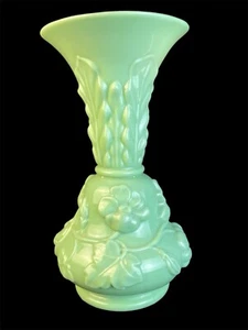 Antike Opalin Glas Vase Jugendstil Art Nouveau Frankreich Ca. Um1900/20 Hellgrün - Bild 1 von 12