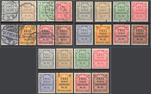 MiNr. 1-8 DR Dienstmarken - Zähldienstmarken für Preußen - in o / * / ** - Bild 1 von 5