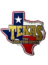 Vintage 3.5” Texas Pride Lone Star State Red White Blue Rubber Magnet Tourism