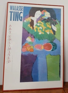 WALASSE TING RARE VTG "I Tell you A Secret"-Art Unlimited- 1983 LRG FRAMED PRINT - Picture 1 of 21