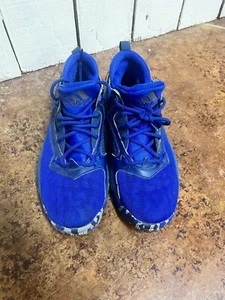 Adidas D Lillard 2 Basketball Shoe Sneaker Blue Camo Sole Mens Size 9 Bin S22 - Picture 1 of 8