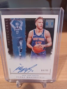 2019-20 Panini Impeccable Rookies Signatures IGNAS BRAZDEIKIS 84/99 (IR-IGN) - Picture 1 of 2