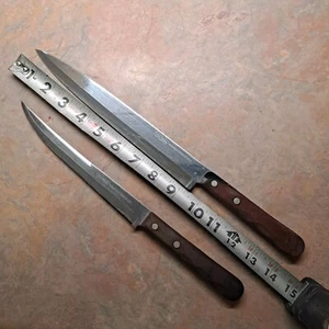 Craftsman Carver Knives 7.5 & 9.5" " Blades & Cutco Style Handle USA Sears - Picture 1 of 16