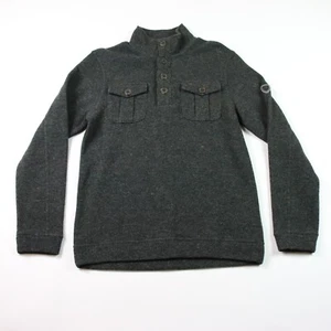 Merrell Select Performix Pullover High Neck Henley Wollmischung Grau Herren Größe S - Bild 1 von 10
