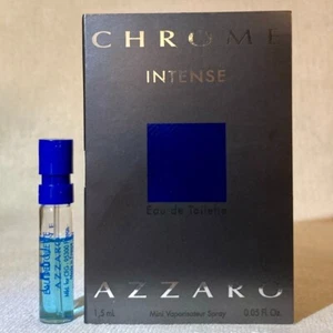 Azzaro Chrome INTENSE Eau de Toilette EDT Sample Spray .05oz, 1.5ml New in Card - Picture 1 of 1