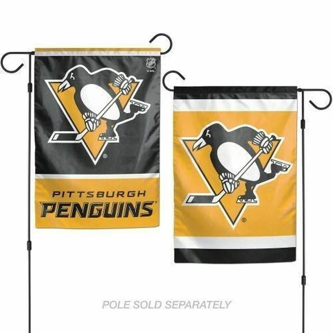 Pittsburgh Penguins DOUBLE SIDED 12"X18" GARDEN FLAG BANNER OUTDOOR RATED Cover