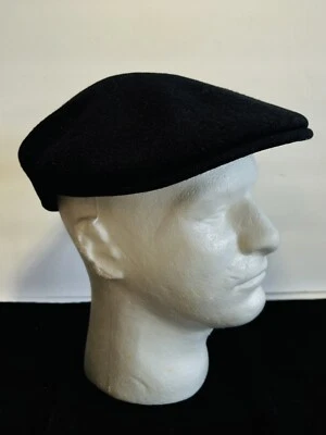 Vintage Kangol Hat Cap Mens Fitted Large Navy Blue  Newsboy Cabbie Wool - Image 1 of 4
