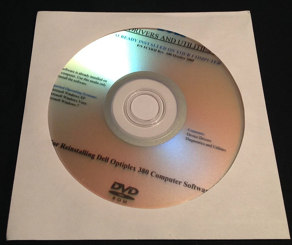 DELL Optiplex 380 Drivers CD DVD Disc - Image 1 of 1