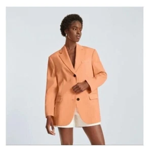 Blazer Everlane para mujer de los años 80 talla 10 naranja forrado de gasa - Imagen 1 de 8