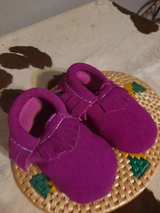 Genuine Leather Baby Moccasins Soft Lightweight Leather - Picture 1 of 4