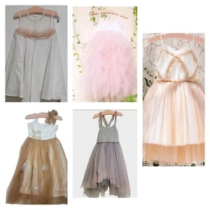 Girls Dresses Lot Of 5 Size L Sleeveless Party Casual Christmas Wedding Princess - Picture 1 of 24