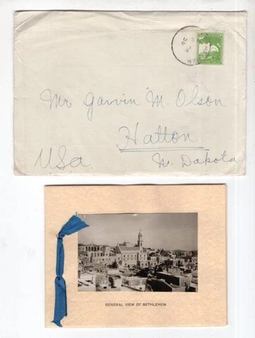 Bethlehem 1936 Cover and Pressed Flower Card - No Reserve! Cover