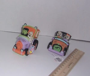 Spooky Nite Halloween Car Halloween Village Accessory Car Ghost Frankenstein KT - Picture 1 of 1
