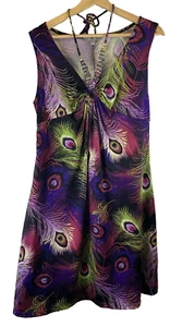 NY COLLECTION Damen L Kleid Baby Puppe Mehrfarbig Midi Perlen Ausschnitt Whimsigoth - Bild 1 von 16