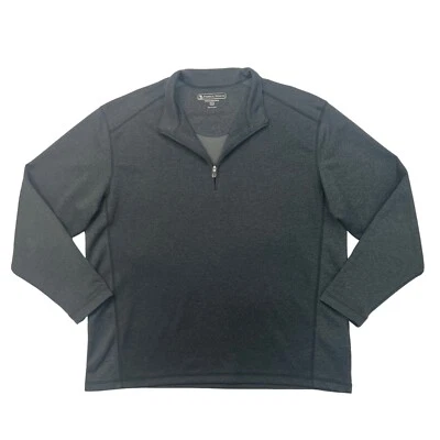Sudadera Pebble Beach Hombre XL Extra Grande Gris Cuarto Cremallera Rendimiento Pullover Foto 1 de 4