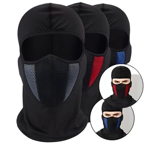 Breathable Balaclava Motorcycle Full Face Mask Mask Helmet Riding Neck Face Hood - Picture 1 of 30