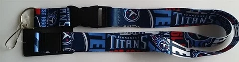 Tennessee Titans Football NFL Dynamic Lanyard Key Ring Keychain w/ Safety Clip Cover