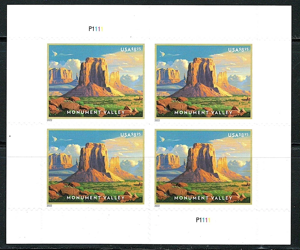 US Mint Block of 4 Monument Valley Priority Mail Stamps, Scott#5666 (MNH) - Image 1 of 1