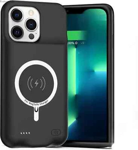 10000mAh Battery Case for iPhone 13 Pro Max Charging Cover Wireless Charging - Picture 1 of 6