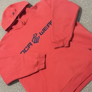 RocaWear Hoodie Boys L Red Embroidered Logo Pullover Sweatshirt - Picture 1 of 18