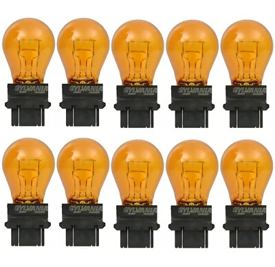 Sylvania Basic 3057A 27/6.7W Ten Bulbs Front Turn Signal Replacement Park USA - Image 1 of 4