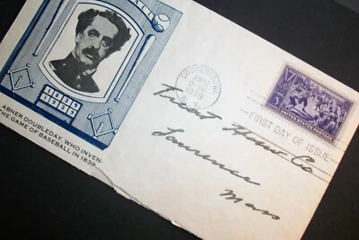 SCOTT # 855 Baseball Centennial; FDC Abner Doubleday Cachets 6-12-1939 - Image 1 of 3