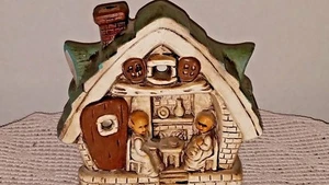 Rare Vintage Tilso County Cottage Old Man & Lady Night Light Japan Handpainted - Picture 1 of 12