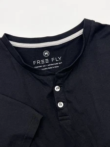 Free Fly Shirt Men's Medium Black Henley T-Shirt Outdoor Preppy Adult Bamboo - Bild 1 von 9