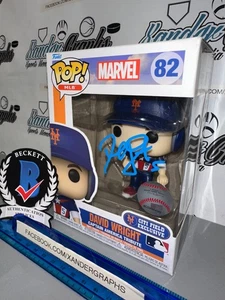 DAVID WRIGHT MARVEL 82 SIGNED HANDSIGNIERT BASEBALL MLB FUNKO POP BECKETT BAS COA - Bild 1 von 9