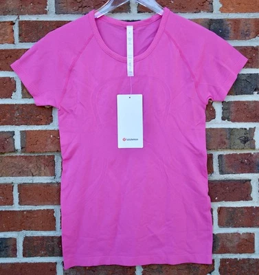 Lululemon Size 6 Swiftly Tech Short Sleeve Crew Sonic Pink / Sonic Pink - Image 1 of 4