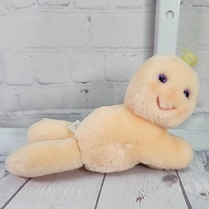 Hugga Bunch Baby Doll Plush Fluffer 1984 Hallmark Clip On Blonde Purple Eyes - Picture 1 of 6