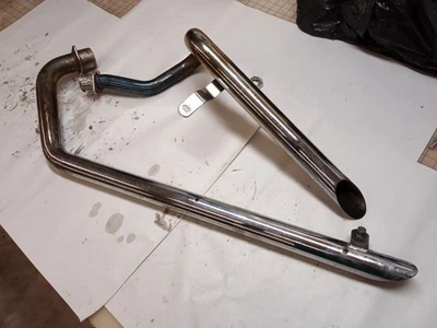 Yamaha Virago XV1100 Jardine slash cut exhaust pipes Fits 1986-1999 - Image 1 of 2