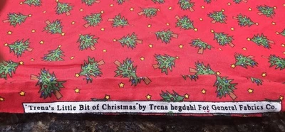 2 Yards & 29 Inches Trena’s Little Bit of Christmas Tree Fabric     - Image 1 of 2