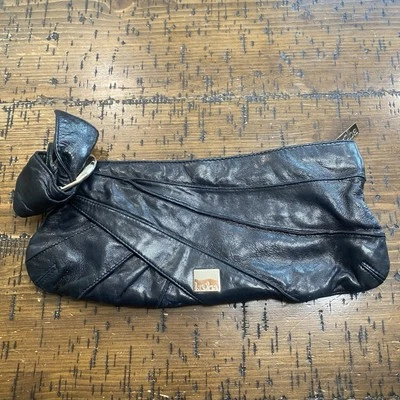 Bolso sin asas KOOBA negro mantecoso de cuero suave cierre de cremallera ¡Auténtico! Foto 1 de 4