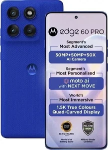 MOTOROLA Edge 60 Pro 5G-8GB 256GB-Dazzling Blue “NO TARIFFS IN USA” - Picture 1 of 12