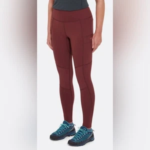 Rab | Women's Horizon Tights Deep Heather Red Sz 12 - Picture 1 of 13