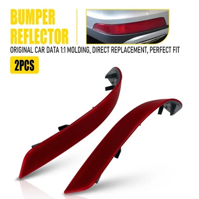 Pair Rear Red Bumper Reflector Set For 2010-2012 GL420 GL500 Mercedes Benz H - Image 1 of 4