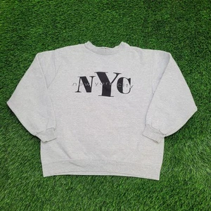 Vintage 90s NYC New-York Sweatshirt Womens M/L 21x22 USA - Picture 1 of 12