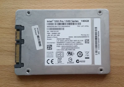 Intel SSD Pro 1500 Series 180GB 2,5 Zoll SSD gebr. - Bild 1 von 4