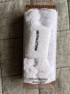 3 PK. Revolution Skincare London Super-Soft White Elastic Headband New Sealed - Picture 1 of 4