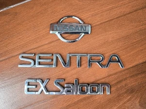 NISSAN SENTRA B13 EX Saloon Trunk Emblem Badge logo Set of 3 Genuine - Picture 1 of 9