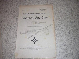 1927.revue internationale des sociétés secrètes.N°50. - Imagen 1 de 1