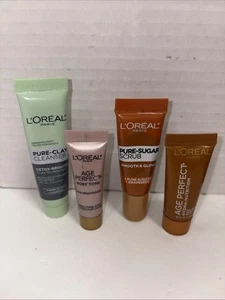 L'Oreal Skin Care Set! Cleanser, Honey Balm, Eye brightener, Scrub. Sample Sizes - Picture 1 of 2