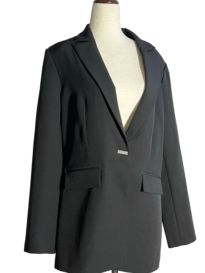 Chaqueta blazer negra para mujer Adrienne Vittadini, talla M manga larga Foto 1 de 4