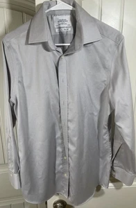 Camisa de vestir Charles Tyrwhitt manga larga gris/plateada 15,5/33 pulgadas - Imagen 1 de 6