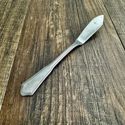 Rogers Stanley Roberts SRB136 (1) Butter Knife Stainless 6 1/2in Beaded SRB 136 - Image 1 of 4