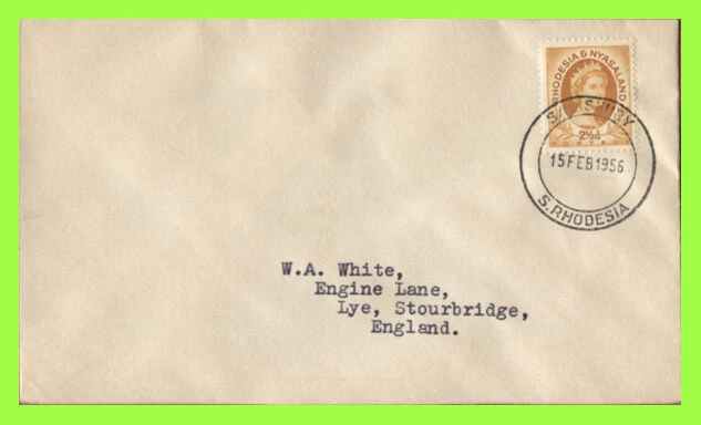 Rhodesia & Nyasaland 1956 QEII 2½d additional definitive  plain First Day Cover - Image 1 of 1