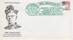 ST PATRICK - ST PARTICK DAY, ST PATRICK, MO, 1986 FDC9626 - Picture 1 of 1