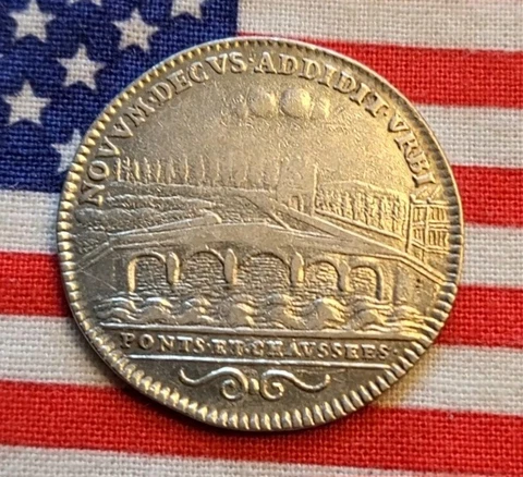 1747 Colonial "Bridge Of Blood" Witch Pagan Era SILVER NOT Copper Coin RARE Cover