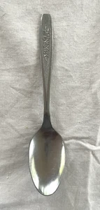 Cucchiaio floreale vintage Simeon L & George H Rogers Company A1+ Oneida Ltd inox - Foto 1 di 5